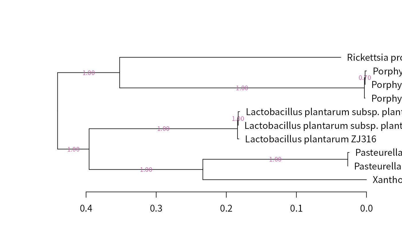 Construct a Phylogenetic Tree — TreeLine • DECIPHER